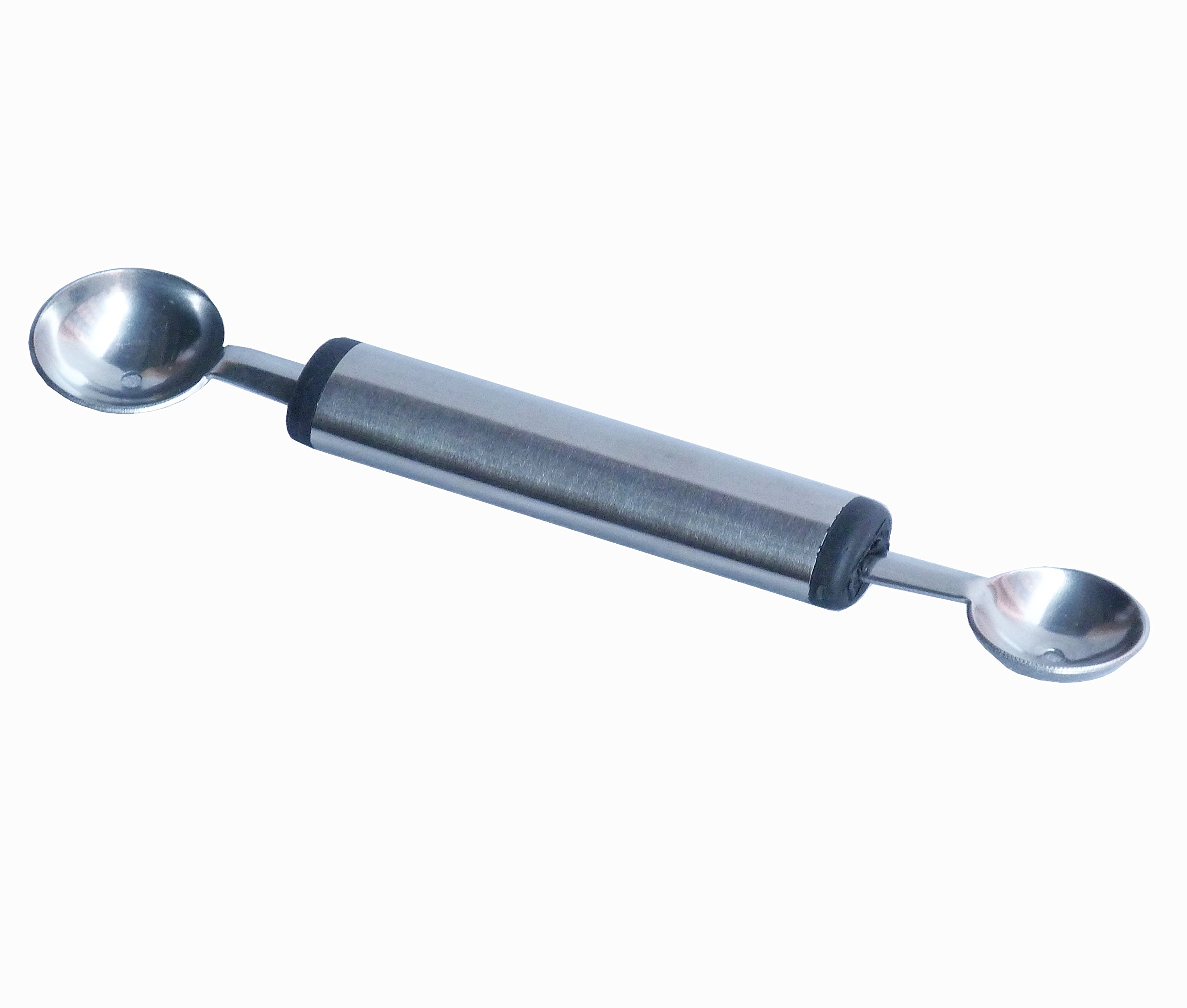 FixtureDisplays® Double-Ended Fruit & Ice Cream Scoop - Stainless Steel Melon Baller for Perfect Scoops - Ideal for Ice Cream, Gelato, Melons & Fruit Salads