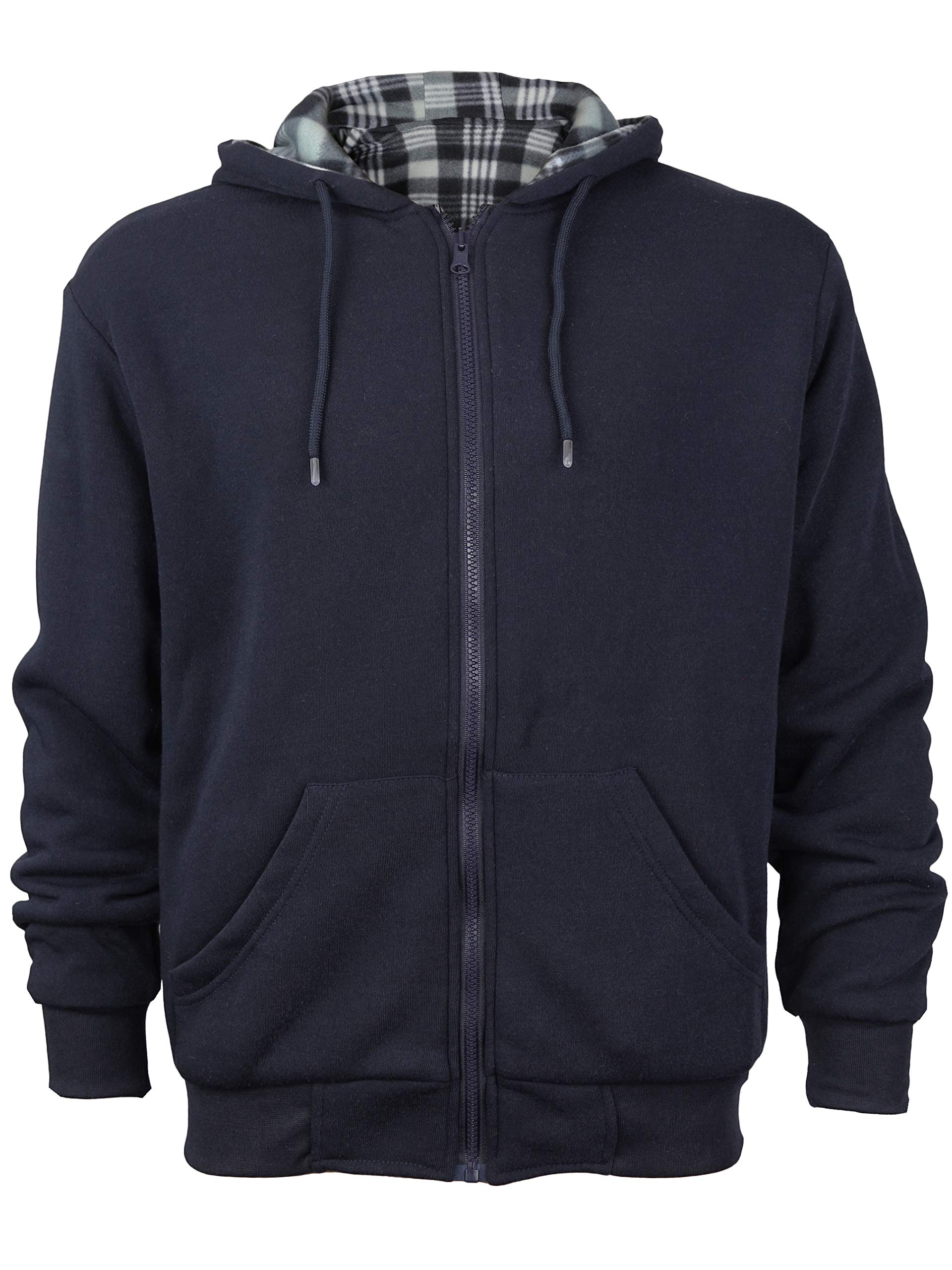 VKWear Men's Fleece-Lined Zip-Up Hoodie - Soft Cotton Blend for Gym, Running & Outdoor Sports - Comfortable & Warm Workout Sweatshirt for Casual Wear & Active Lifestyle