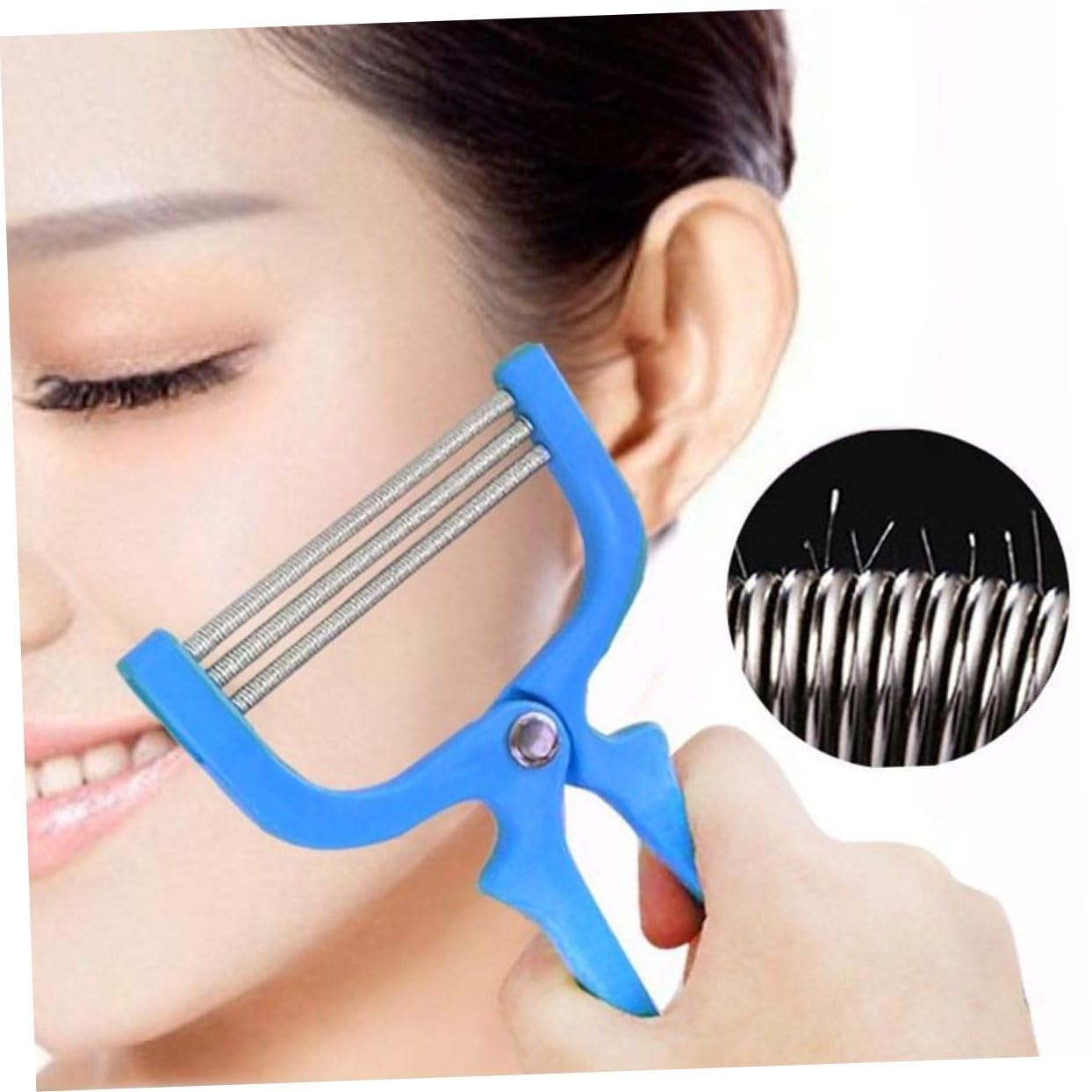 2pcs Manual Facial Hair Remover & Epilator - Portable Hair Trimmer for Women, Eyebrow Shaper & Face Hair Threading Tool (Iron Purple) - Perfect for Travel, Home Use & Personal Grooming
