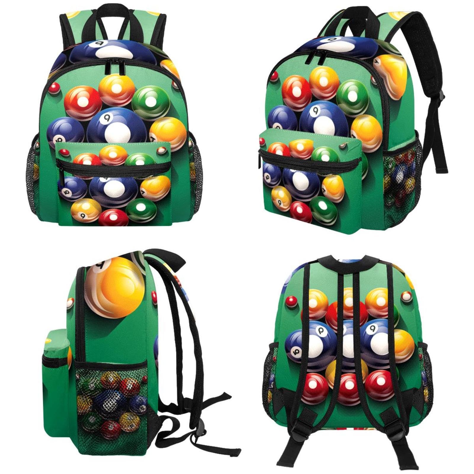 Stylish Travel Backpack for Women & Men - Durable Laptop Backpack with Billiard Design for Work, School & Outdoor Adventures