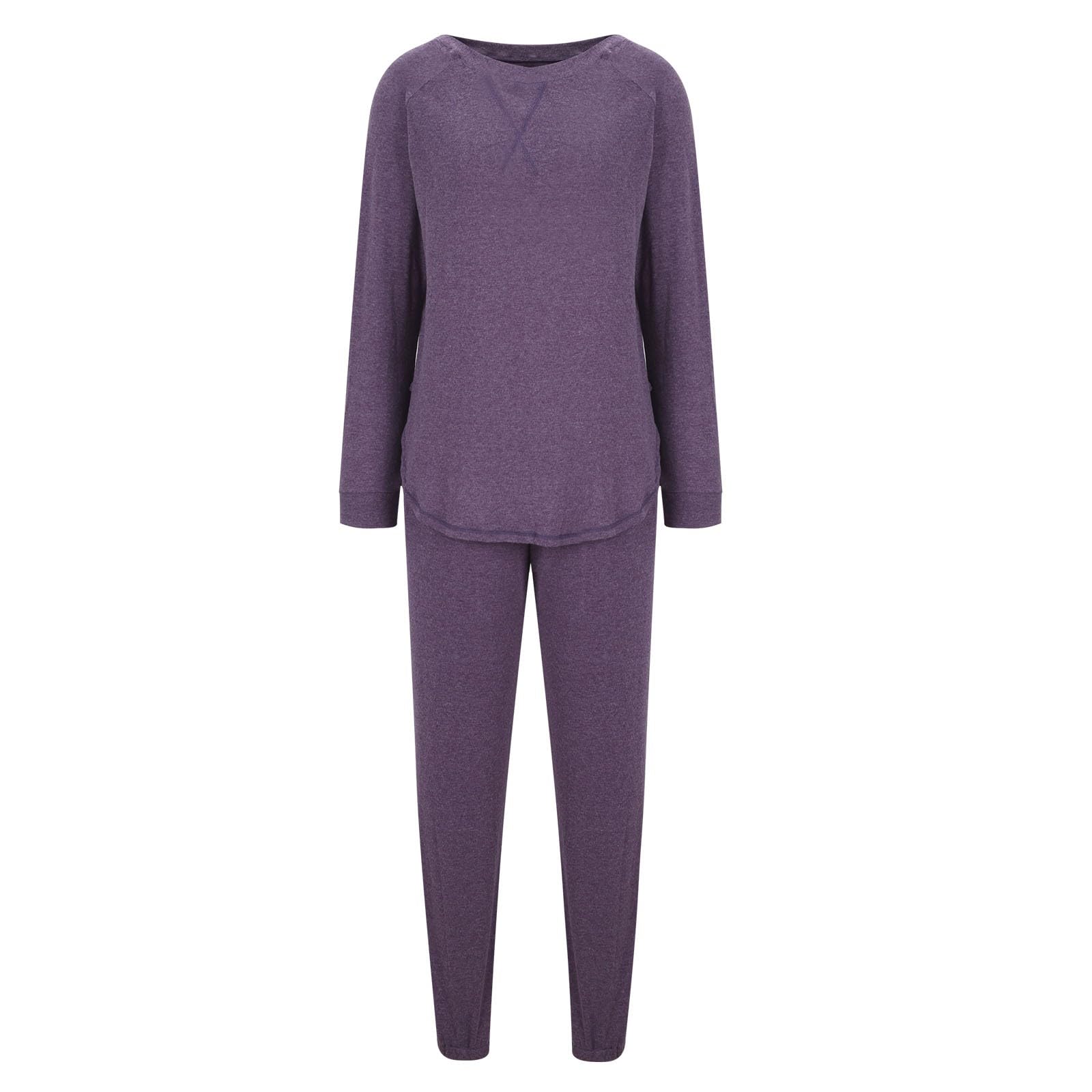 Women's 2-Piece Lounge Set - Long Sleeve Pullover Sweatshirt & Jogger Pants Comfy Tracksuit Outfit | Perfect for Home Relaxation, Yoga & Casual Wear