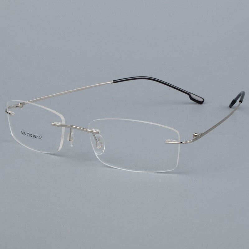 Bclear Titanium Alloy Rimless Eyeglasses for Men - Ultra Lightweight Frame Model SJ808 | Perfect for Office, Reading & Everyday Wear