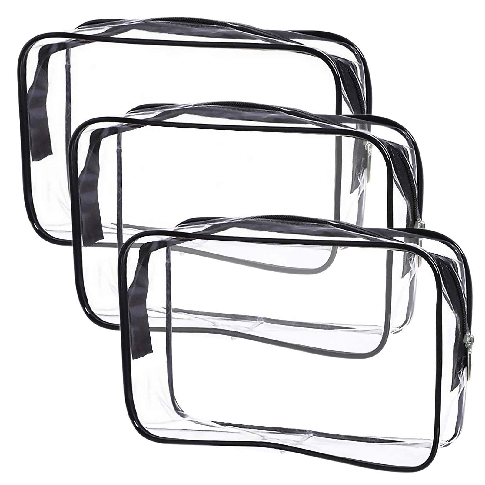 Travel Size Silicone & PP Cream Jars Set - Leakproof Empty Lotion Containers with Clear Toiletry Bag for Cosmetics, Makeup & Toiletries | Perfect for Airplane Carry-on, Vacation Essentials & TSA Compliance
