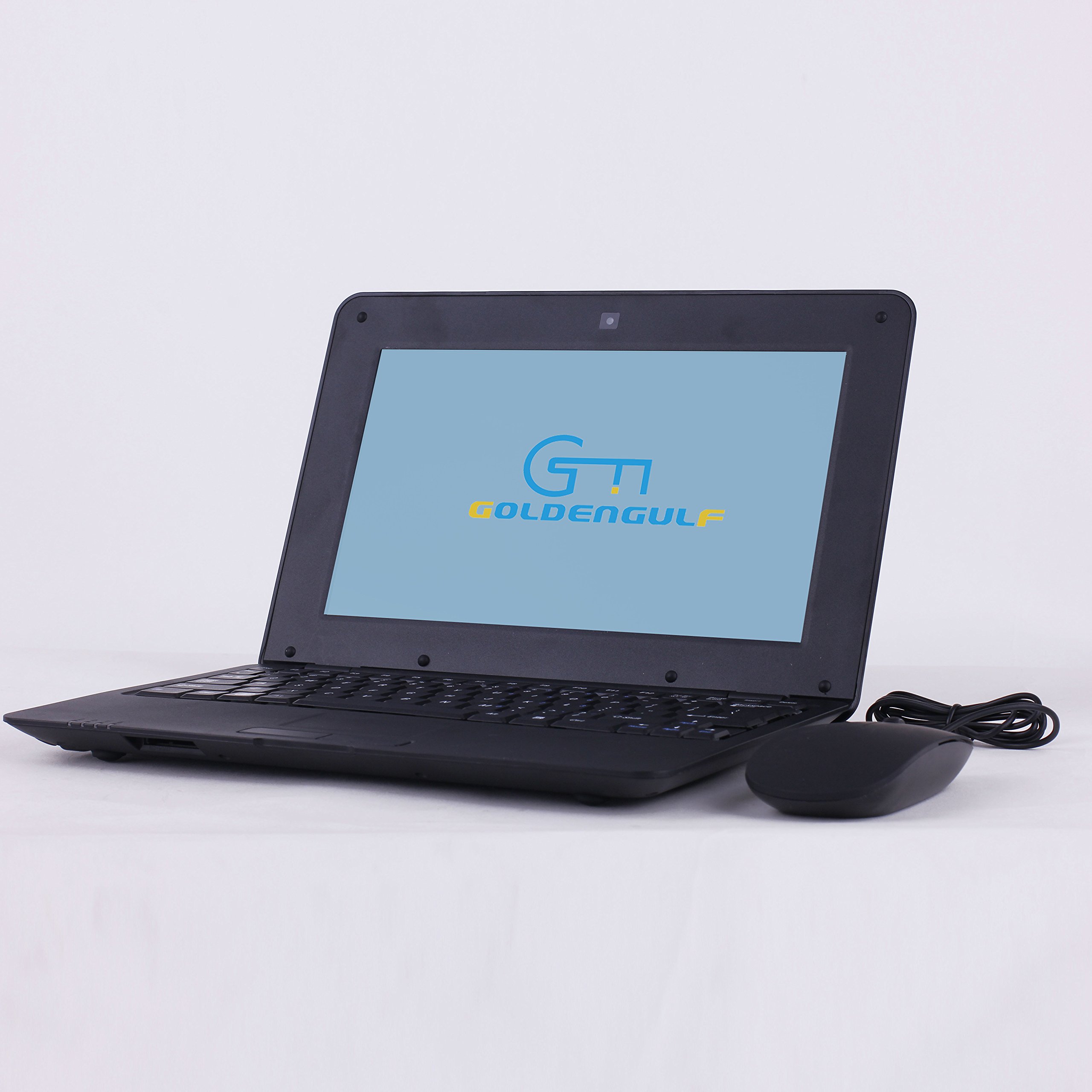 Goldengulf 10 Inch Black Laptop - Dual Core Processor, 4GB RAM, Android 4.1 OS - Includes Optical Mouse & Charger - Perfect for Work, Study & Entertainment