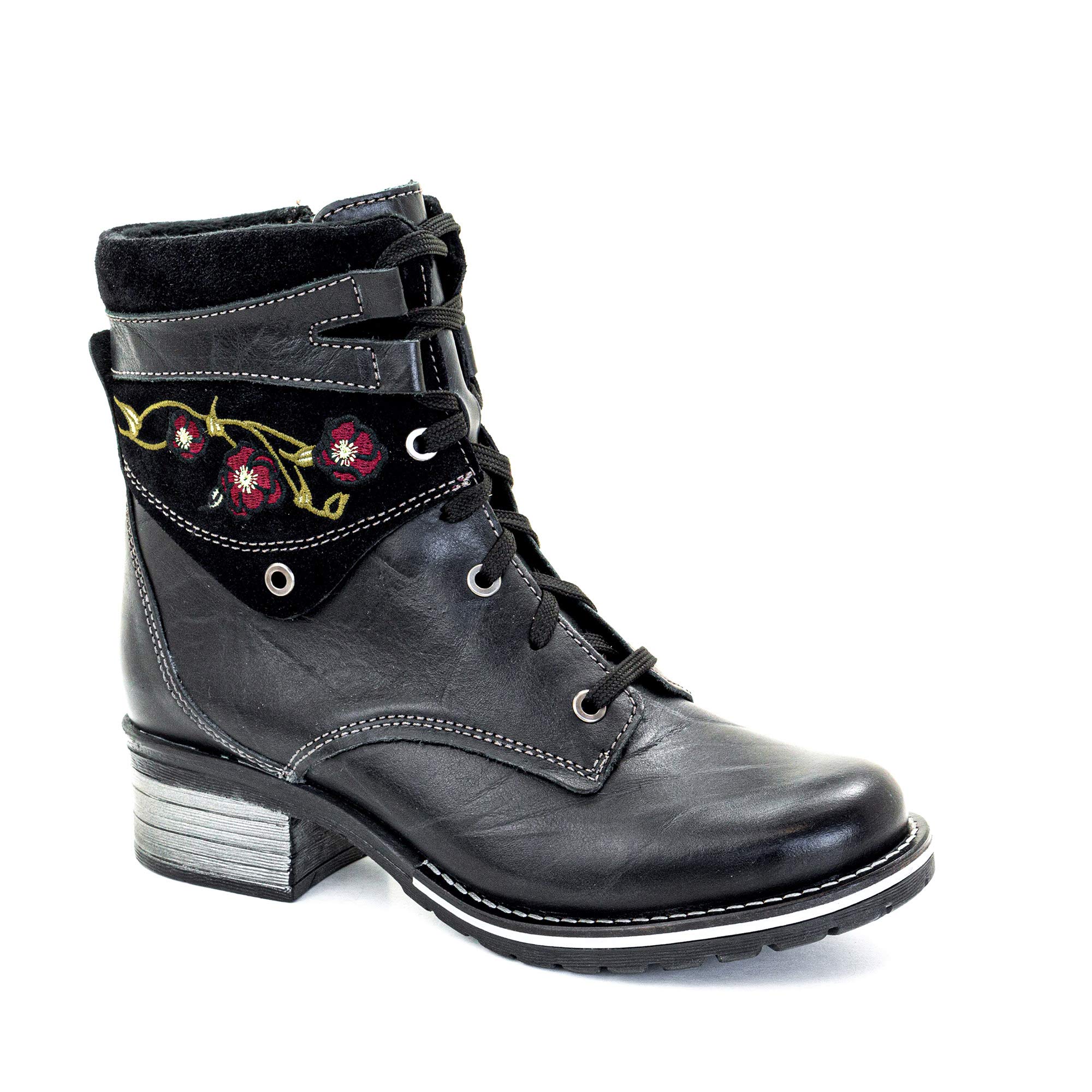 Dromedaris Women's Kara Embroidery Boots - Stylish Western Ankle Boots with Handcrafted Floral Embroidery | Perfect for Country Music Festivals, Rodeo Events & Boho Fashion Outfits