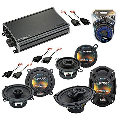 Chrysler Yorker 84-93 OEM Replacement Speakers Bundle with CXA360.4 Amplifier - Premium Car Audio System Upgrade for Clear Sound | Perfect for Road Trips & Daily Commutes