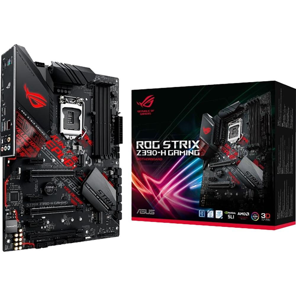 ASUS ROG STRIX Z390-H Gaming Motherboard - Intel LGA 1151, ATX Form Factor, DDR4, Dual M.2, USB 3.1 Gen2 - Perfect for PC Gaming & High Performance Computing