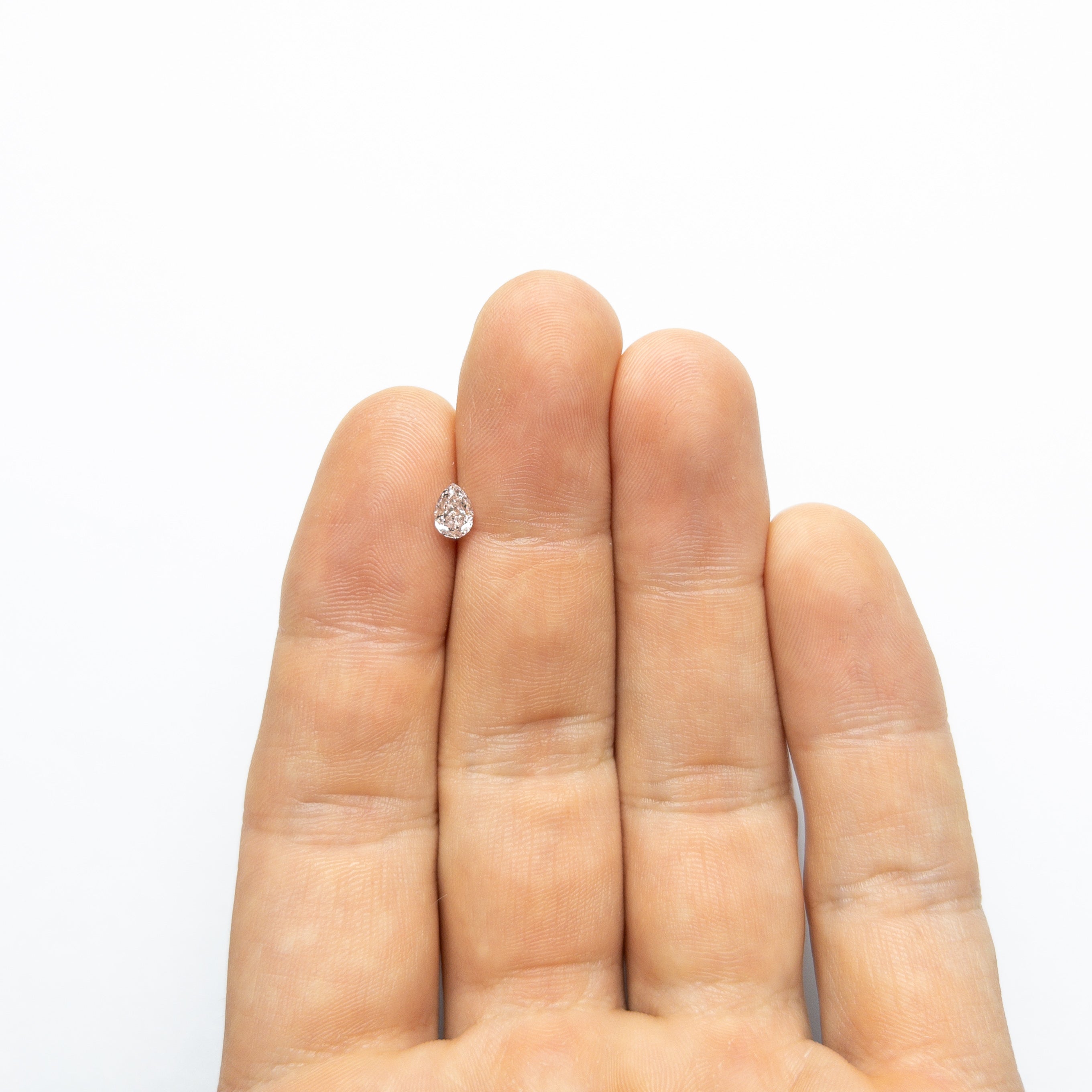 0.45ct Faint Pink Pear Brilliant Cut Diamond - 5.87x4.07x2.54mm | US Imported Loose Gemstone for Engagement Rings & Jewelry Making