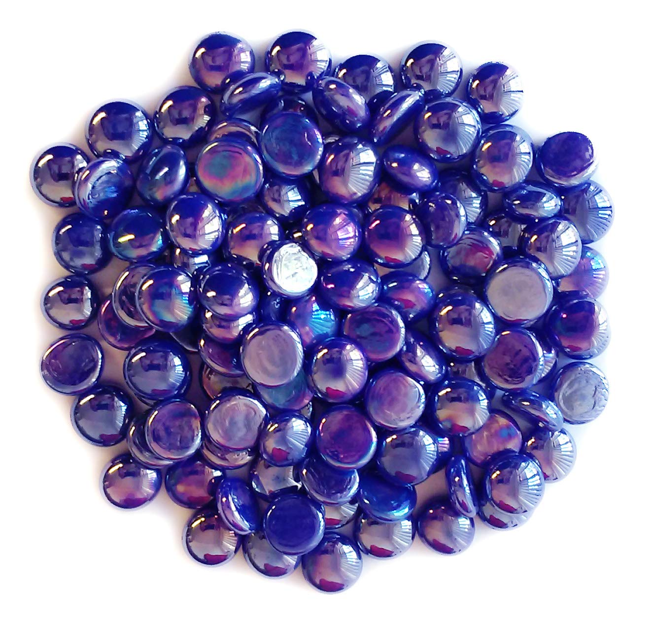 Miracolors 3 LB Opal Blue Iridescent Glass Gems - Vase Fillers for Home Decor, Wedding Centerpieces, Floral Arrangements & DIY Crafts