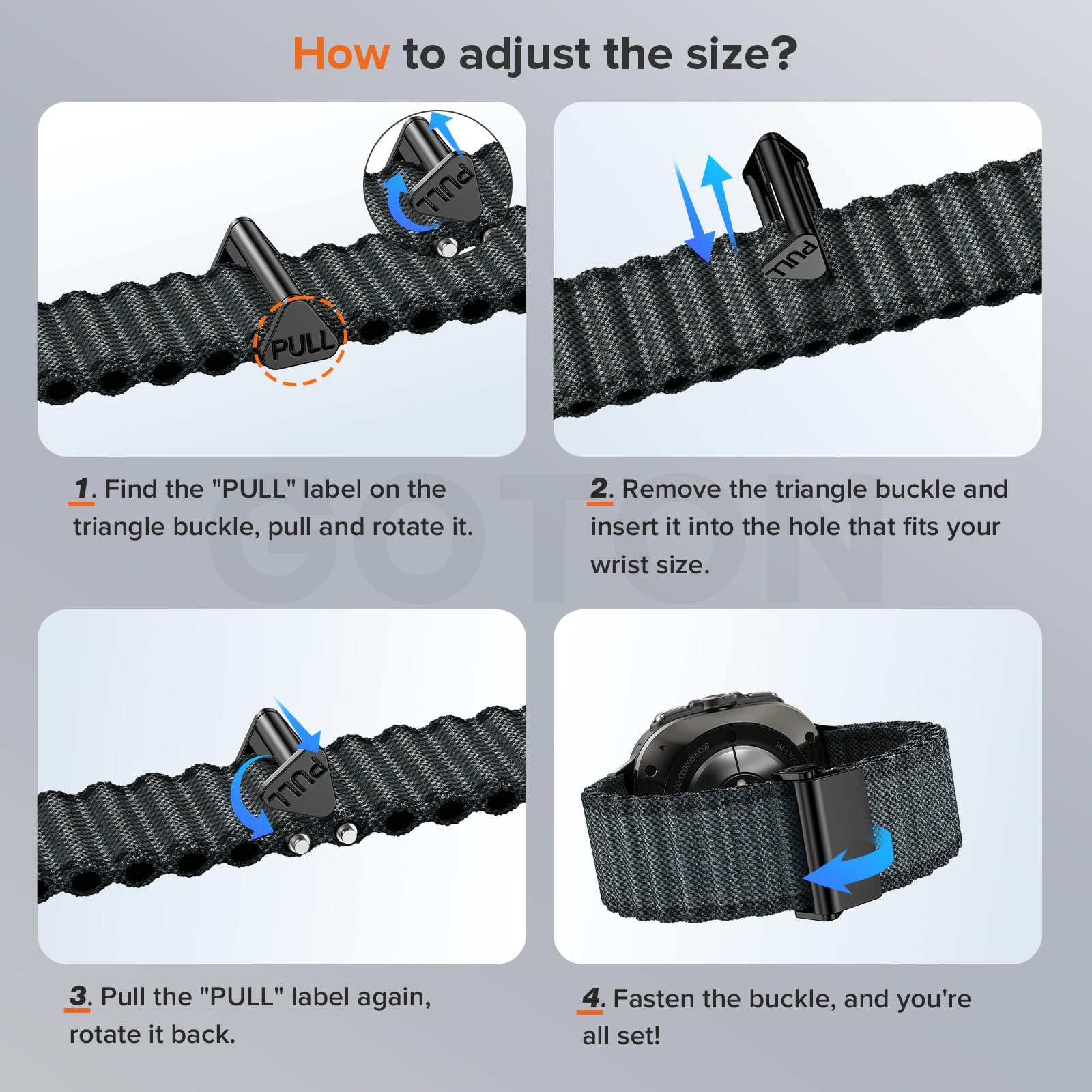 VeveXiao Galaxy Watch 7 Ultra Trail Band - Durable Nylon Strap Replacement for Samsung Watch Ultra, Adjustable One-Click Attachment Sports Strap for Men & Women - Perfect for Hiking, Running & Outdoor Adventures