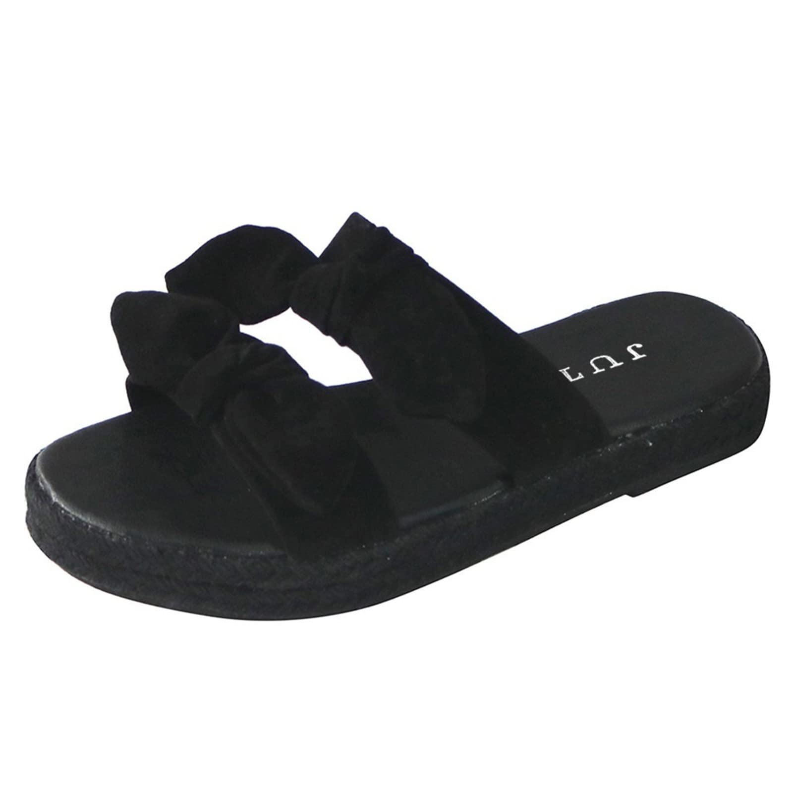 Ankarnis Women's Summer Wedge Sandals - Comfortable Platform Heels with Bow Detail, Breathable Weave Design for Beach, Pool & Casual Outings | Slip-On Open Toe Slippers for Women