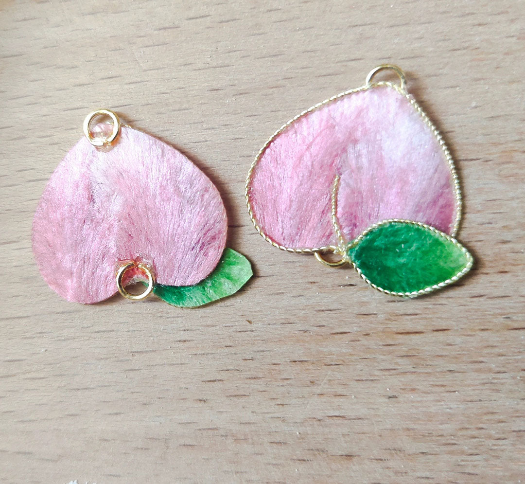 Handmade Peach Silk Earrings - Elegant Floral Jewelry for Women, Perfect for Weddings, Parties & Daily Wear