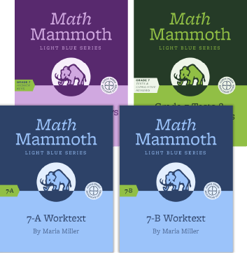 Math Mammoth Grade 7 Workbook - Comprehensive 7th Grade Math Curriculum for Homeschool & Classroom Learning | Algebra, Geometry & Problem Solving Practice