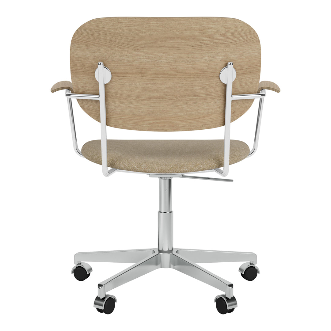 Ergonomic Office Armchair with Upholstered Seat, Swivel Base & Smooth-Rolling Casters - Perfect for Home Office, Conference Rooms & Workspaces