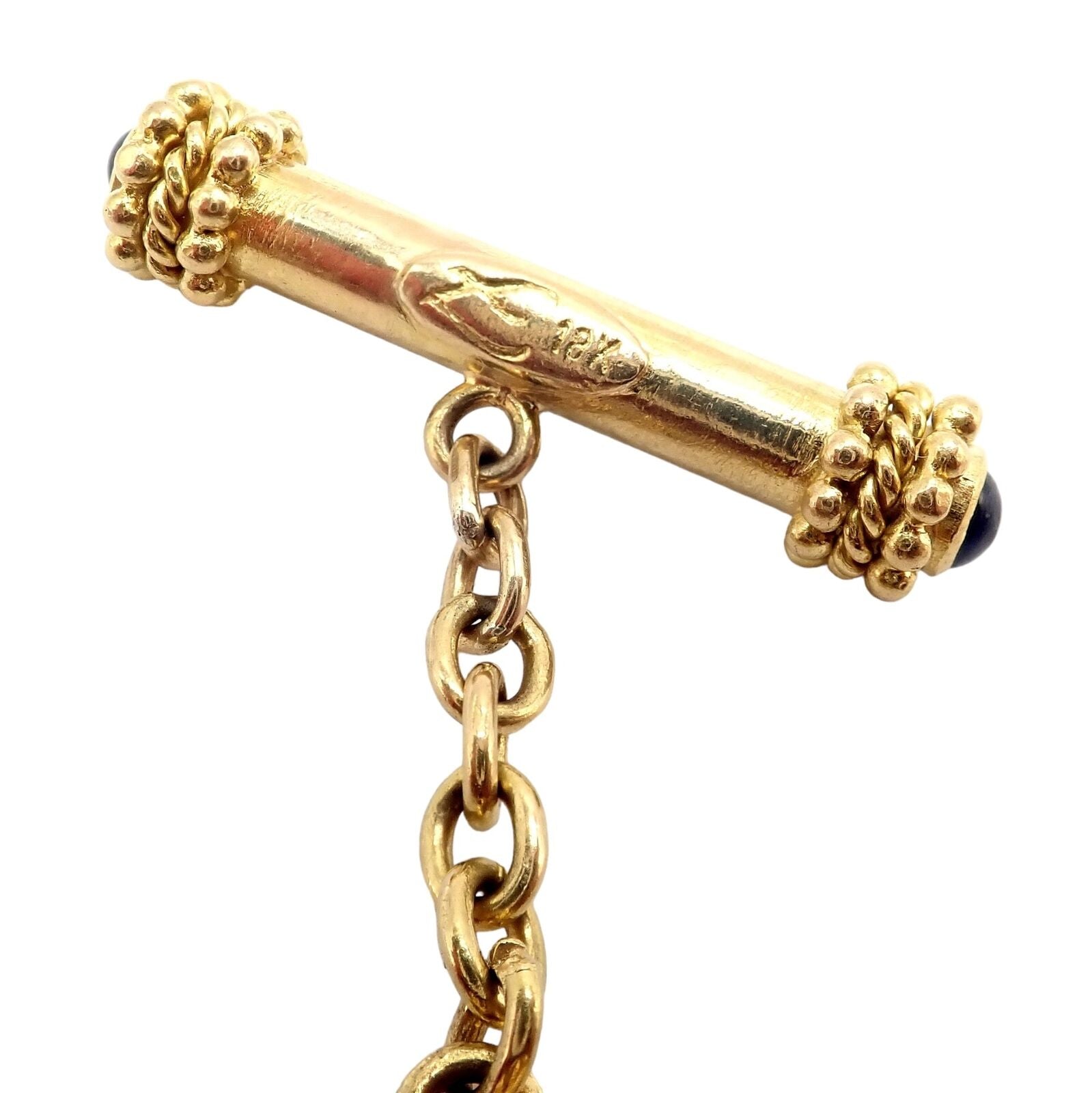 Authentic Elizabeth Locke 18k Yellow Gold Sapphire Medium Link Toggle Bracelet - Elegant Jewelry for Women, Perfect Gift for Anniversary, Birthday & Special Occasions