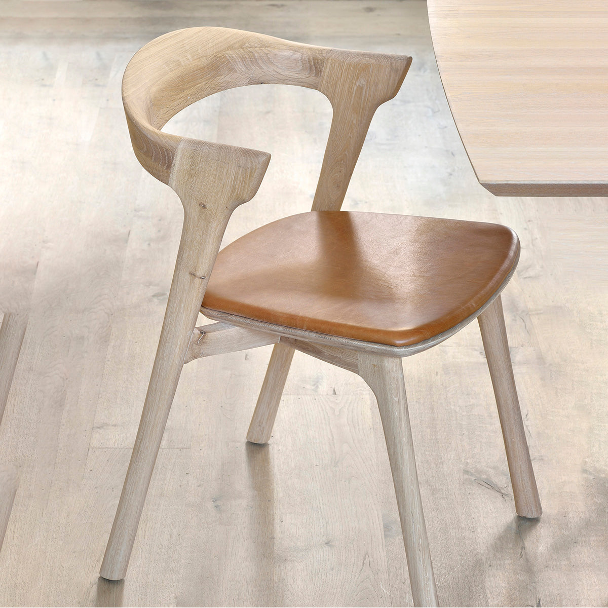 Premium Bok Leather Dining Chair - Modern & Comfortable Upholstered Seat for Home, Restaurant, or Office - Perfect for Elegant Dining Rooms, Kitchen Tables, and Conference Areas