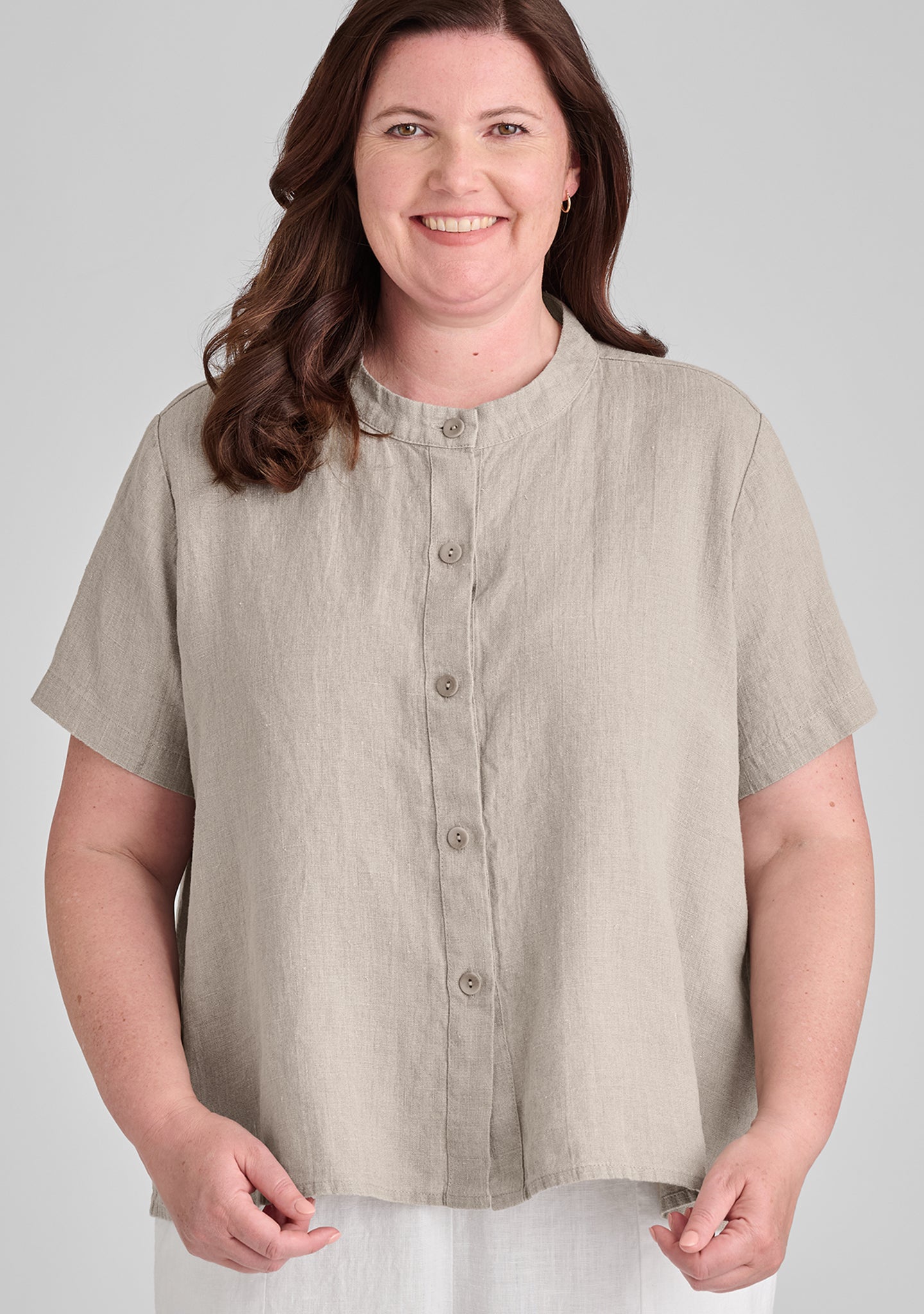 Zdenka Women's Linen Button Down Shirt - Breathable Casual Blouse for Work & Summer Outfits | Office Wear & Vacation Style