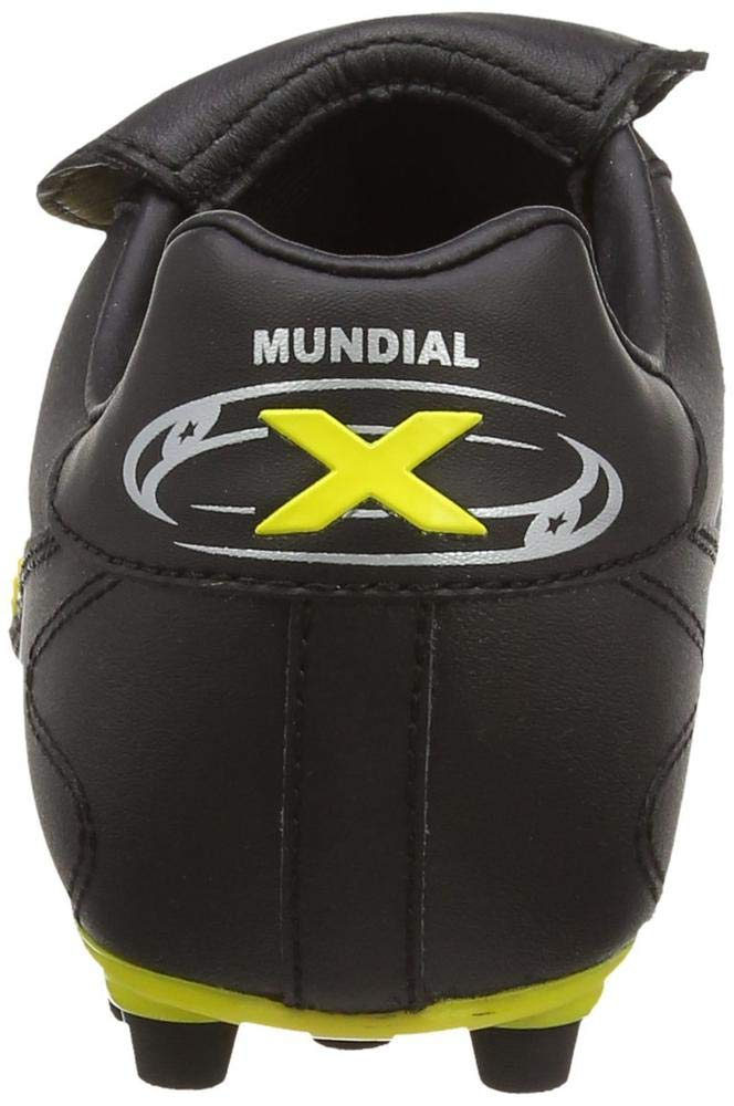 Munich Men's Mundial Soccer Cleats - Black & Yellow Football Boots, Size 8 | Lightweight & Comfortable for Training & Matches