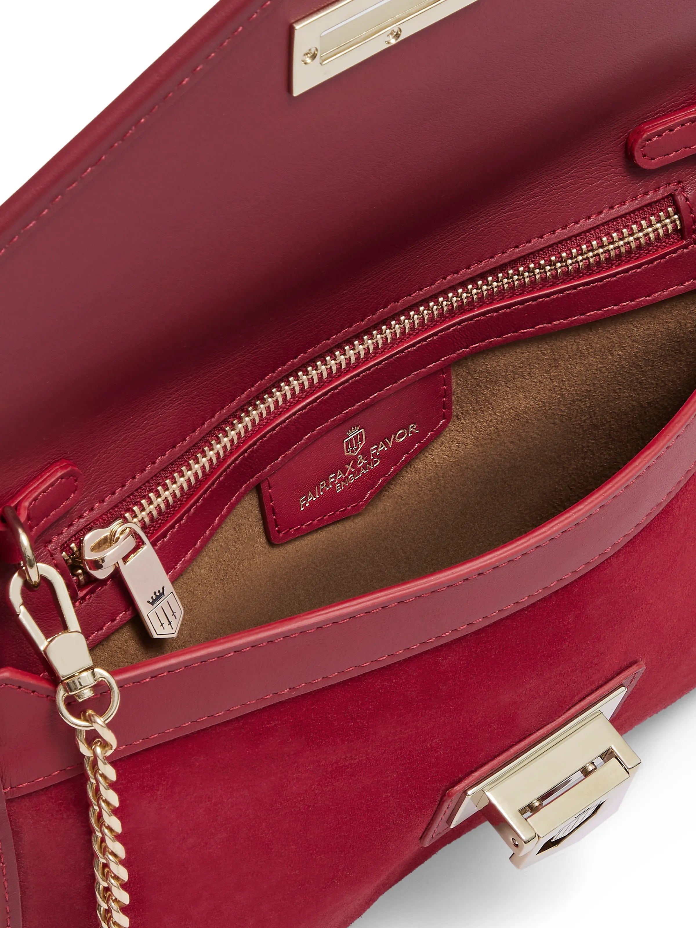 Loxley Women's Cherry Red Clutch Bag - Elegant Evening Purse for Parties, Weddings & Special Occasions