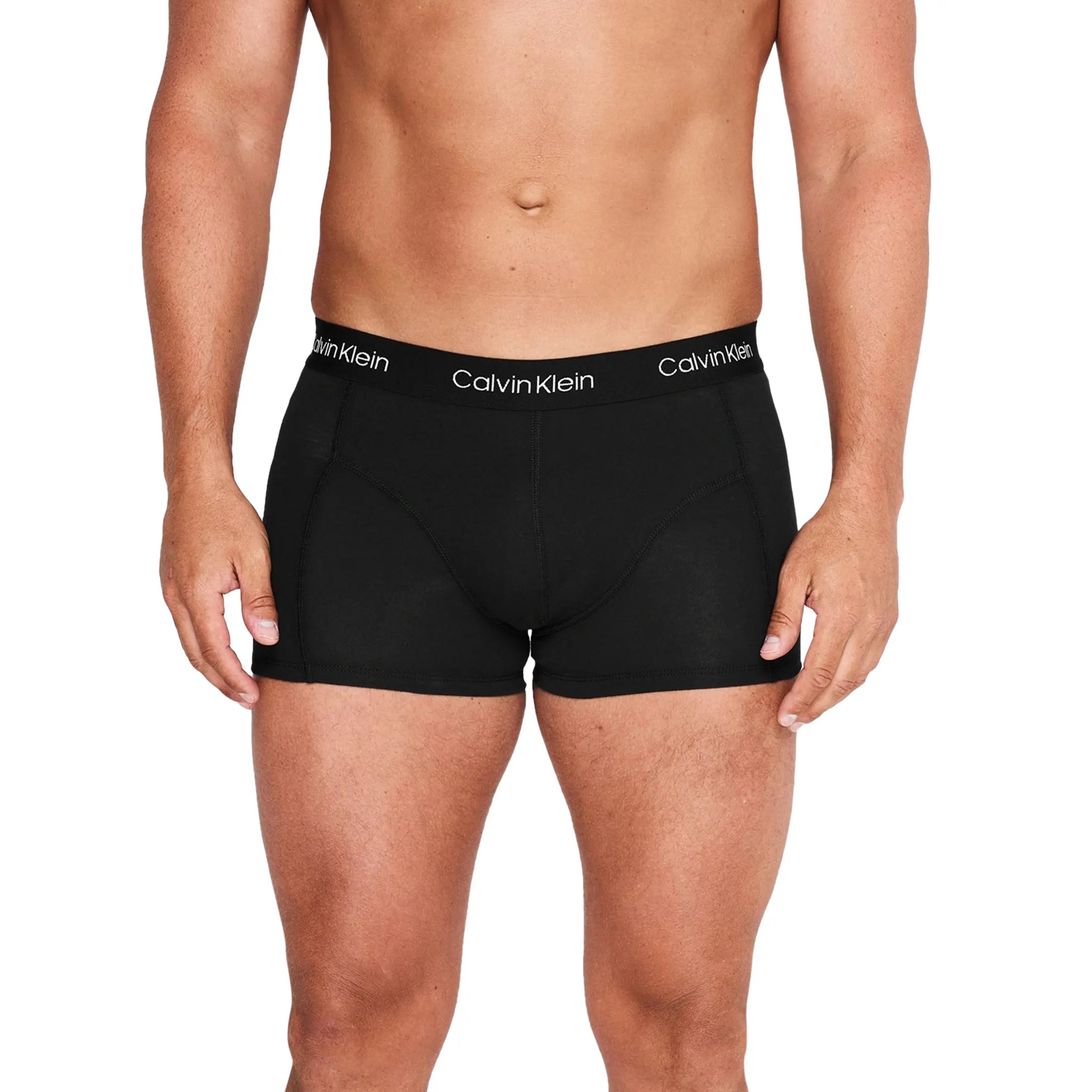 Calvin Klein Men's Black Cotton Trunks 2-Pack - Soft & Comfortable Underwear for Everyday Wear & Travel