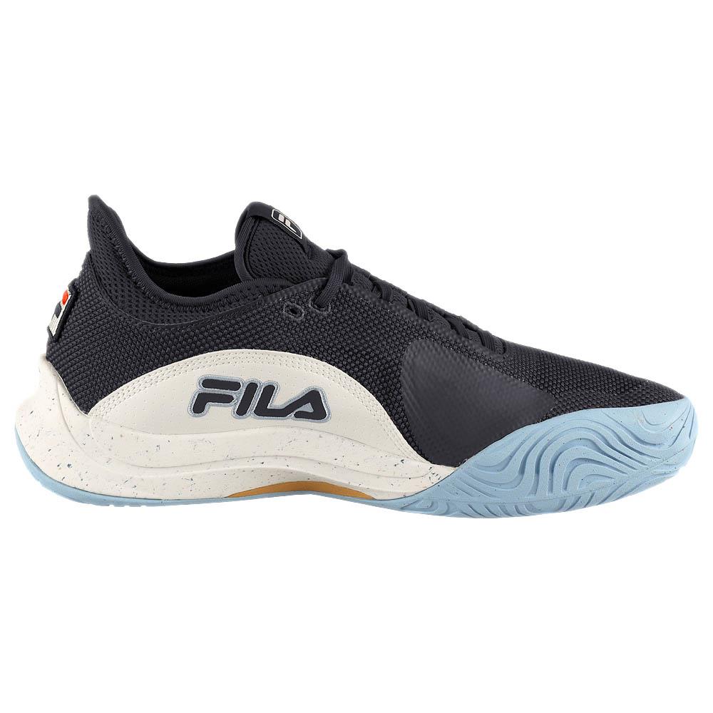 FILA Men's Mondo Forza Tennis Shoes - White/Navy Blue Athletic Sneakers for Casual Wear & Court Sports