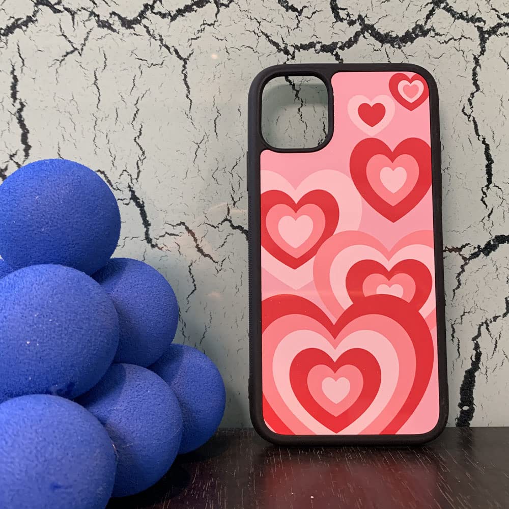 Cute Love Heart Pink Aesthetic iPhone 7/8 Phone Case - Slim Soft Protective Cover for Women & Girls - Perfect for Everyday Use, Valentine's Gifts & Photo Shoots