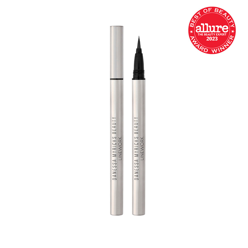 Danessa Myricks Beauty Linework Fluid Paint Brush Liner - Waterproof Eyeliner for Precise Winged Liner & Graphic Makeup Looks - Perfect for Professional Artists & Makeup Enthusiasts