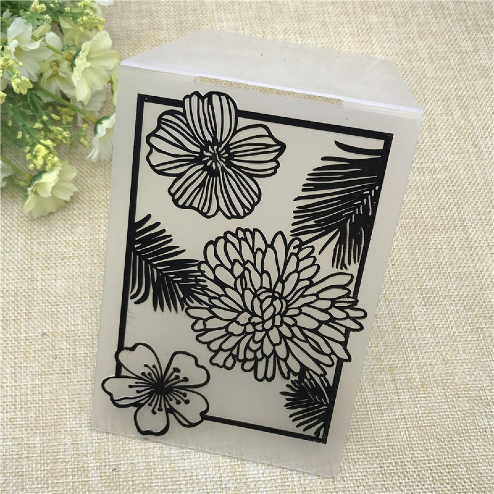 10.5x14.5cm Spring Flower Embossing Folders for Card Making - DIY Plastic Scrapbook Templates for Greeting Cards, Wedding Invitations & Photo Albums | Perfect for Paper Crafts, Memory Books and Handmade Gift Decorations