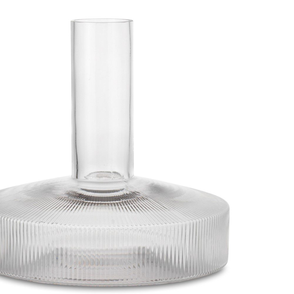FERM LIVING Ripple Wine Carafe - Clear Glass Decanter for Red & White Wine - Perfect for Dinner Parties, Gifts & Home Bar Accessories
