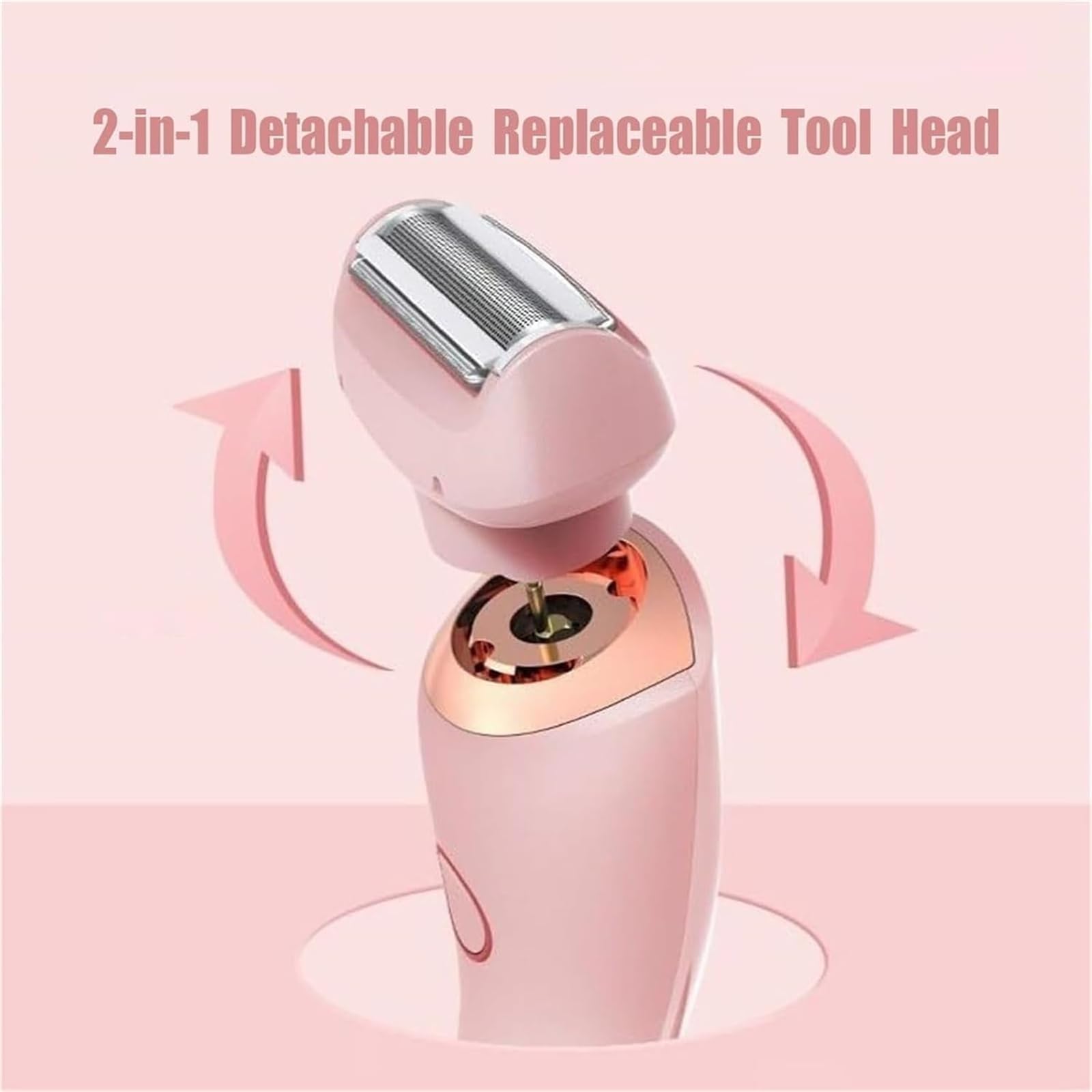 Elunara Silkglide Pro 3.0 Electric Razor for Women - 2-in-1 Rechargeable Shaver with Pink & Blue Blades - Smooth Legs, Underarms & Bikini Line - Perfect for Travel, Gym & Everyday Use
