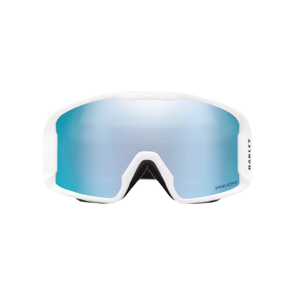 Oakley Line Miner Snow Goggles - Matte White Frame with Snow Sapphire Iridium Lens - Perfect for Skiing, Snowboarding & Winter Sports
