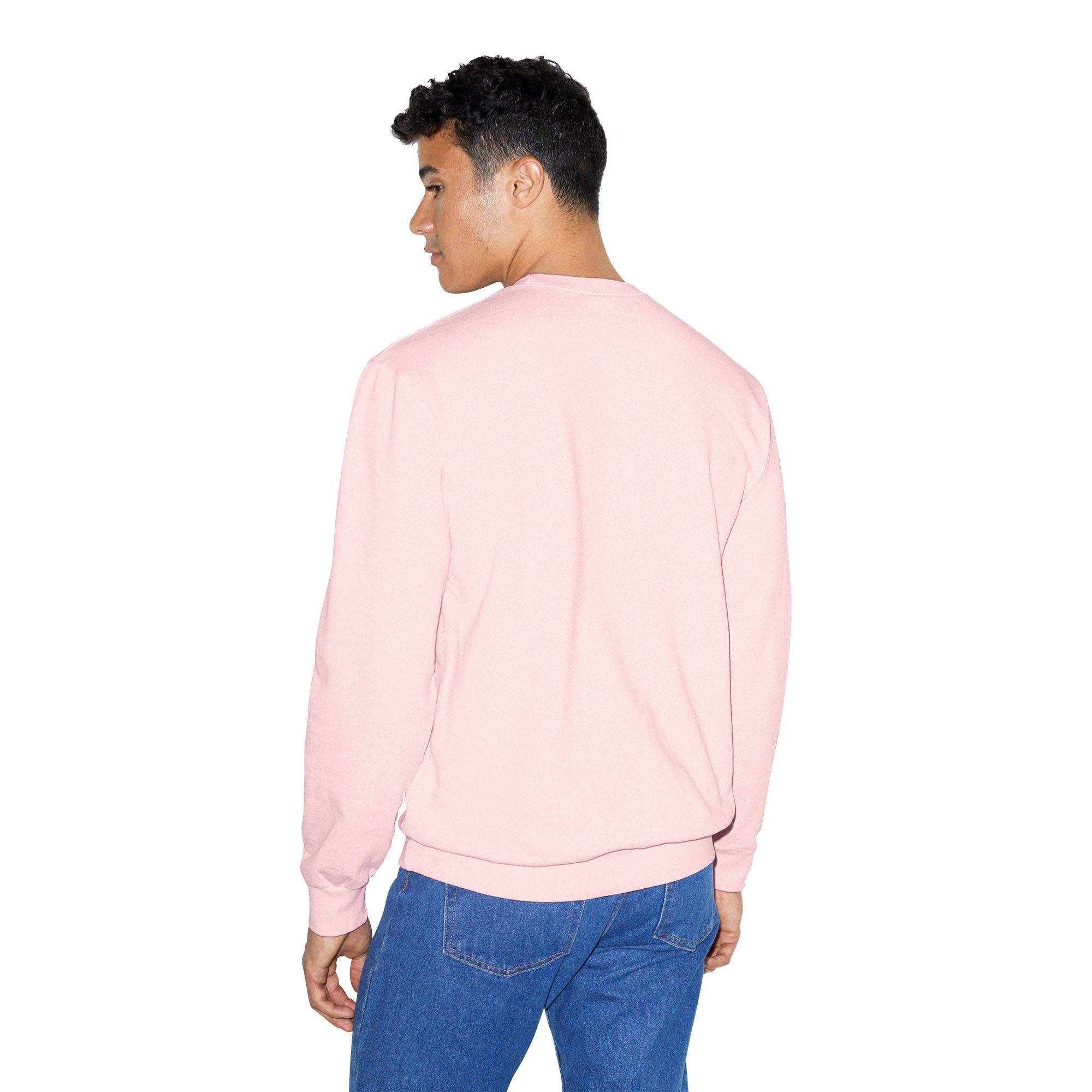 American Apparel Men's French Terry Long Sleeve Crewneck Pullover Sweatshirt | Soft Cotton Casual Wear for Men | Perfect for Gym, Lounge & Everyday Comfort