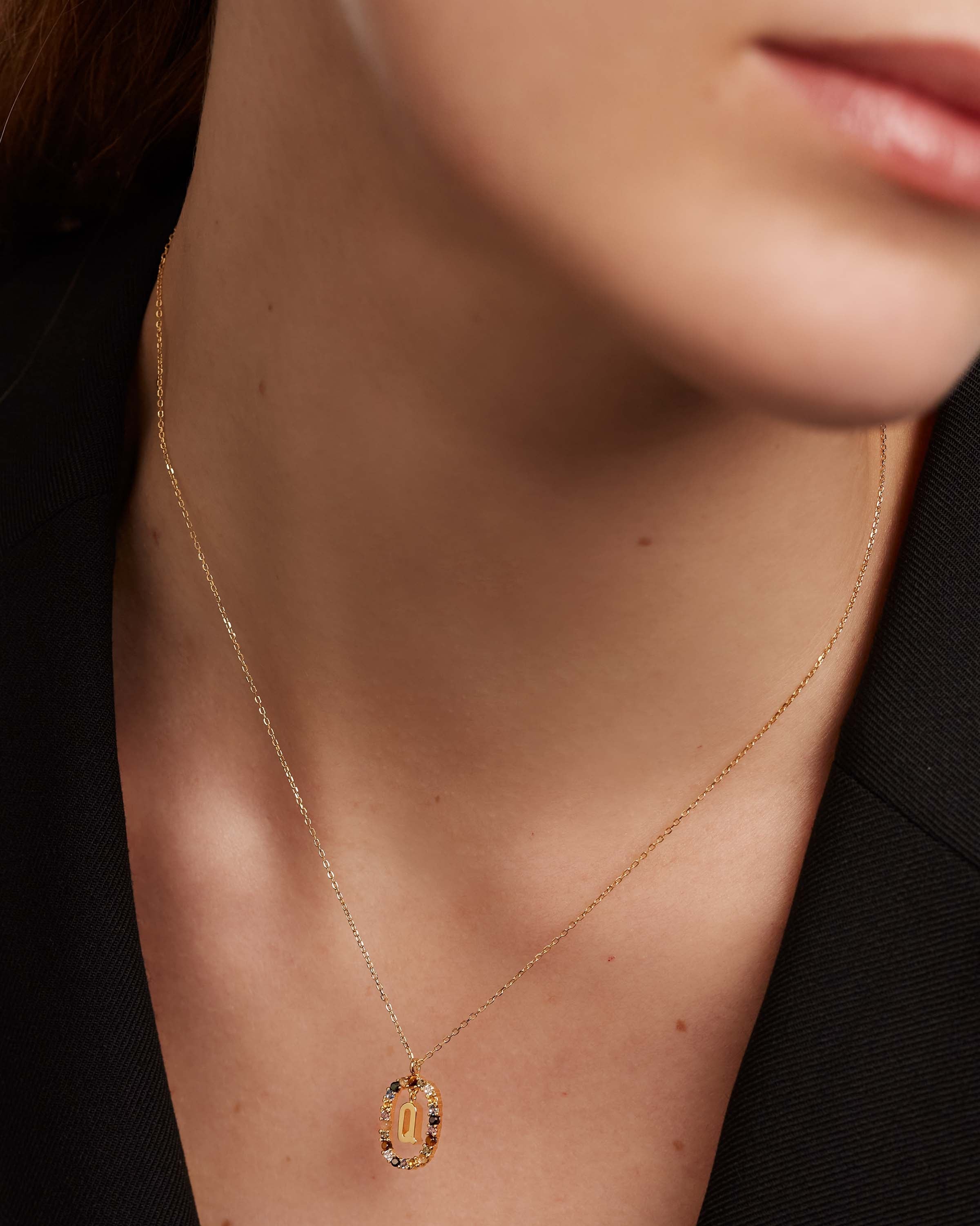 Letter Q Necklace - Personalized Initial Pendant Jewelry for Women - Perfect Gift for Birthday, Anniversary & Everyday Wear