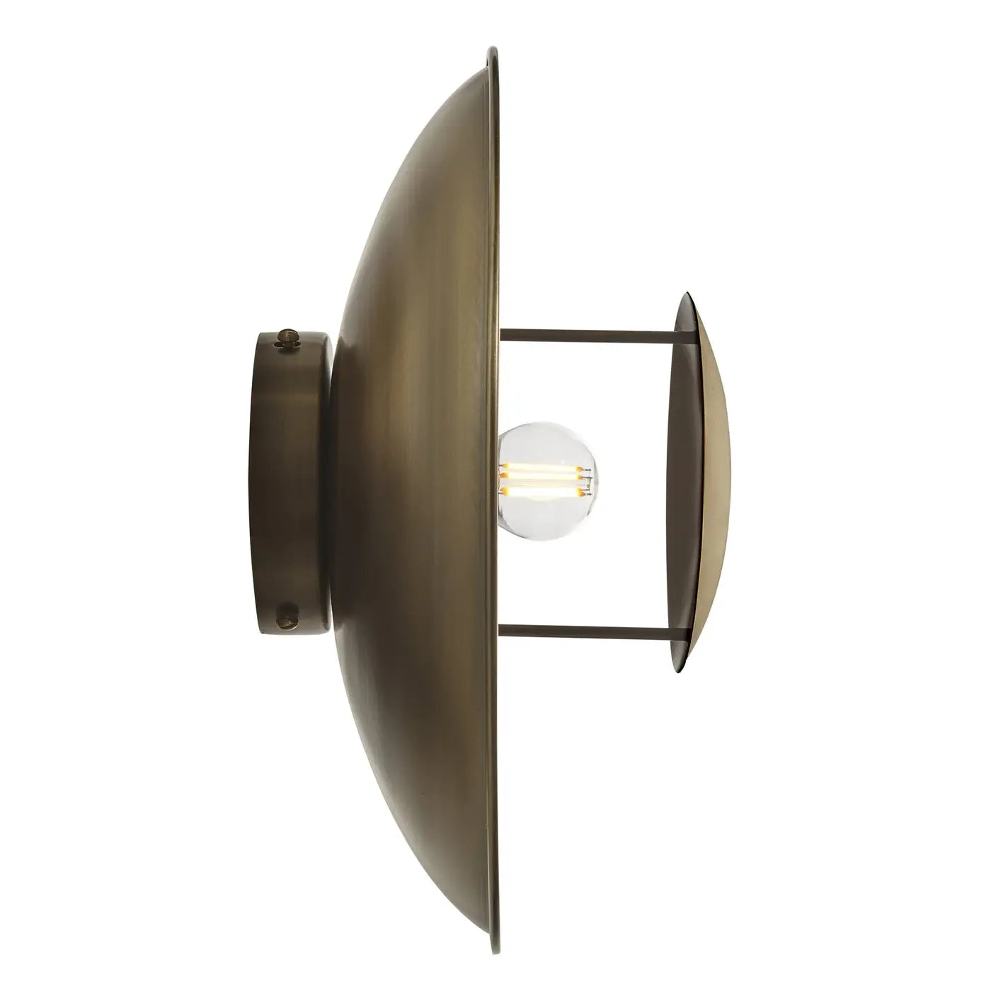 Boston Round Metal Diffuser Wall Light - Vintage Industrial Style with Multiple Finishes - Perfect for Living Room, Bedroom & Hallway Lighting