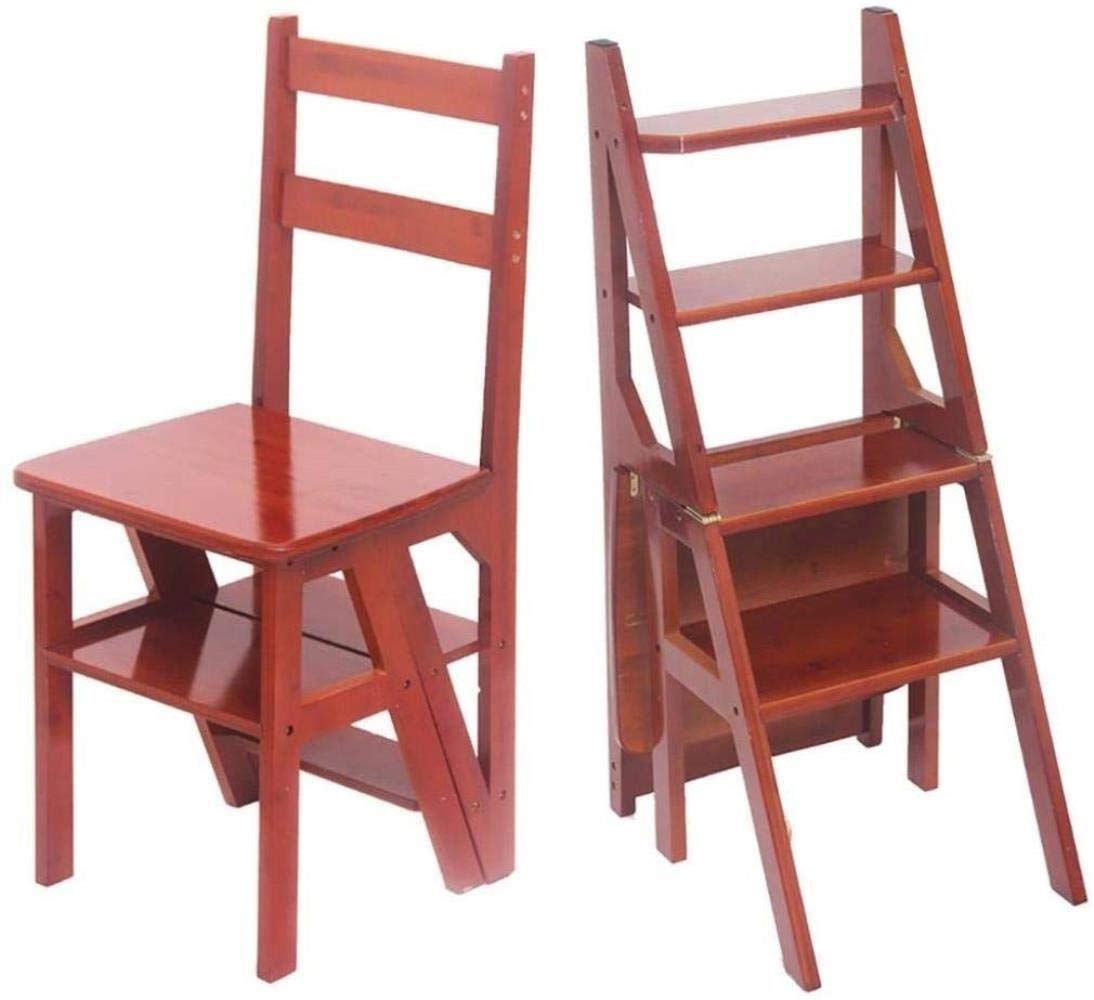 4-Tier Foldable Bamboo Step Stool for Home, Indoor Climbing Stool with Non-Slip Surface - Perfect for Kitchen, Bathroom, Kids' Room & Reaching High Shelves