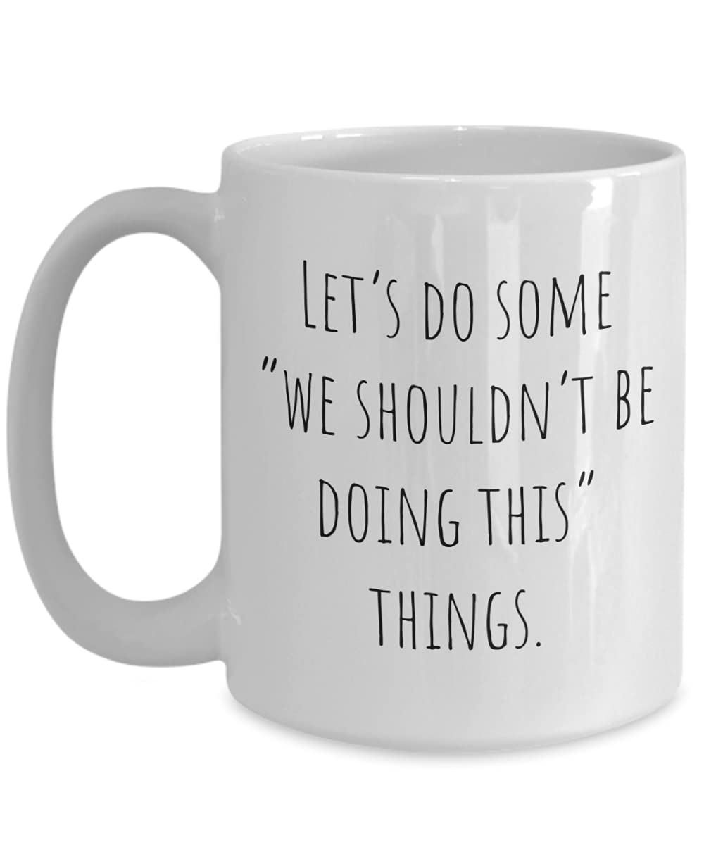 Funny Couples Gifts - Naughty Boyfriend Girlfriend Mugs for Him & Her - Best Friends Forever BFF Coffee Cups - Unique Valentine's Day & Anniversary Gifts for Couples - Perfect for Coffee Lovers & Romantic Date Nights
