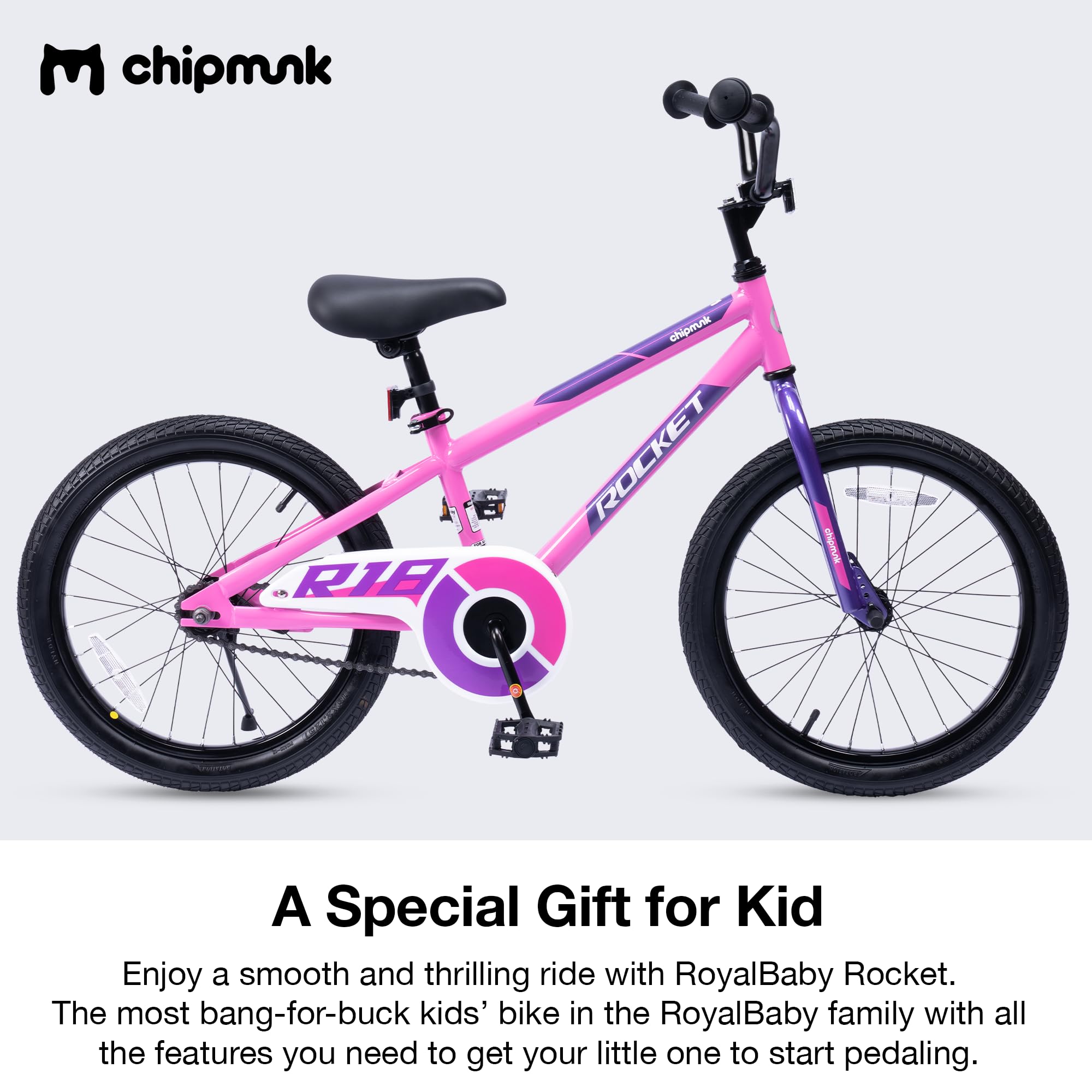 12 14 16 18 Inch Kids Bike for Boys & Girls Ages 3-11 | Chipmunk Toddler Bicycle with Multiple Color Options | Perfect for Beginners Learning to Ride & Outdoor Family Activities