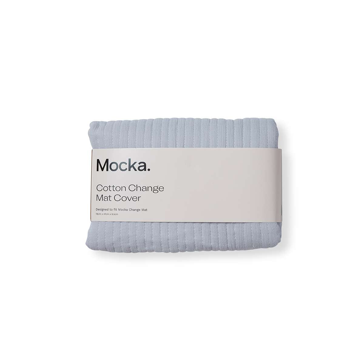 Mocka Cotton Waterproof Change Mat Cover - Soft & Breathable Baby Changing Pad Cover for Nursery, Diaper Changing Station - Blue | Ideal for Home, Daycare & Travel Use
