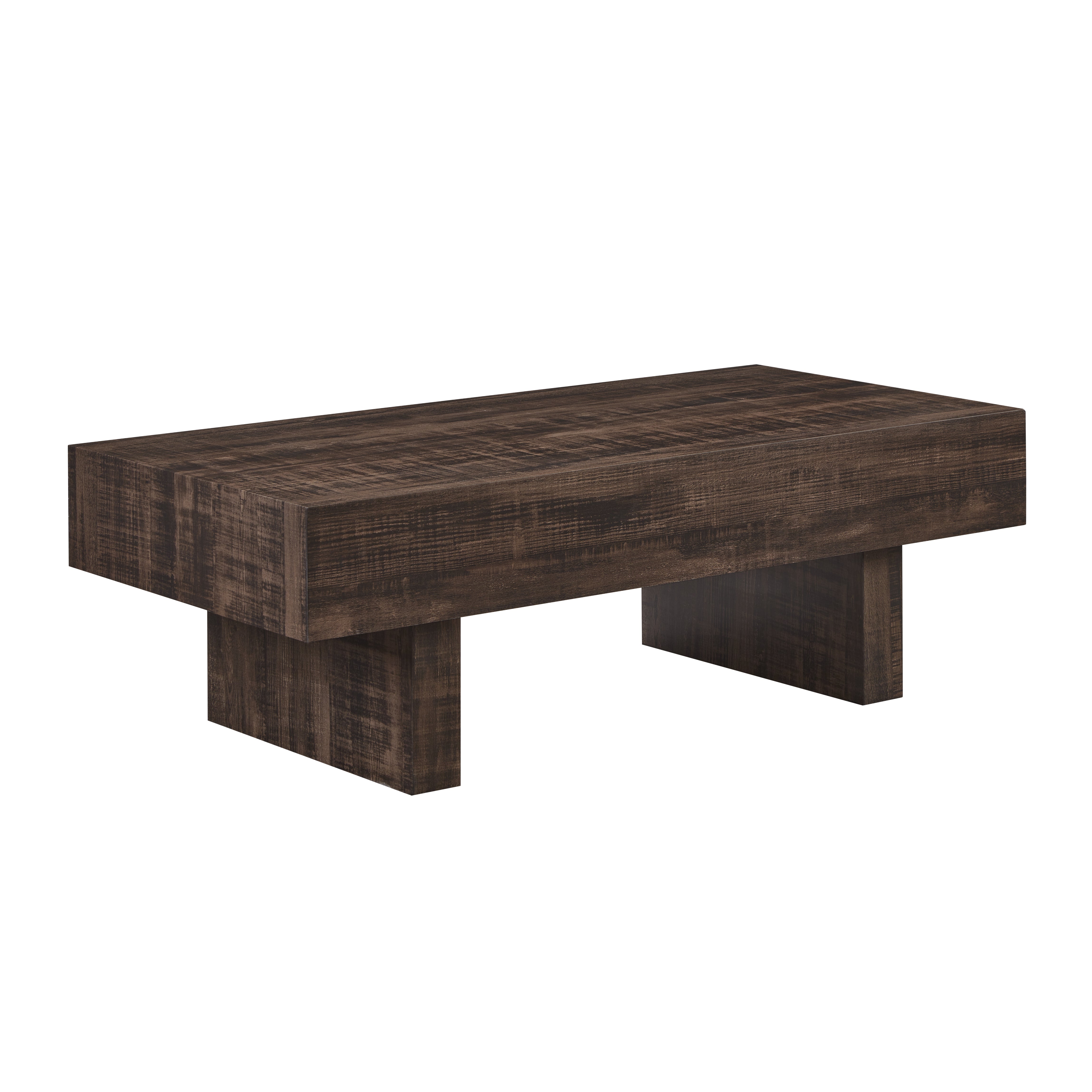 Modern Round Coffee Table - Athens Contemporary Accent Table for Living Room, Sofa & Lounge - Solid Wood Mid-Century Design for Home Decor