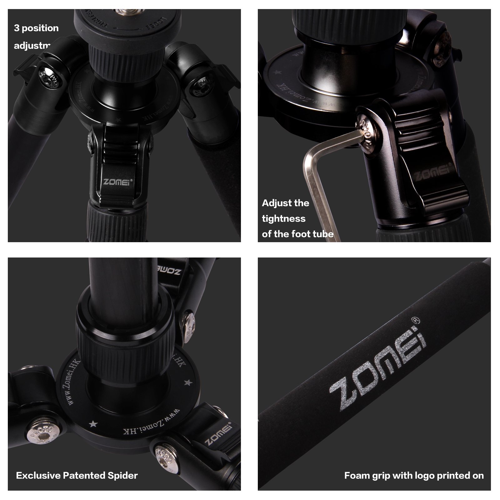 Zomei Z818C Professional Carbon Fiber Tripod with Ball Head & Quick Release Plate - Lightweight Travel Tripod for DSLR Cameras (Canon, Sony, Nikon) - Includes Carrying Bag for Outdoor Photography & Videography