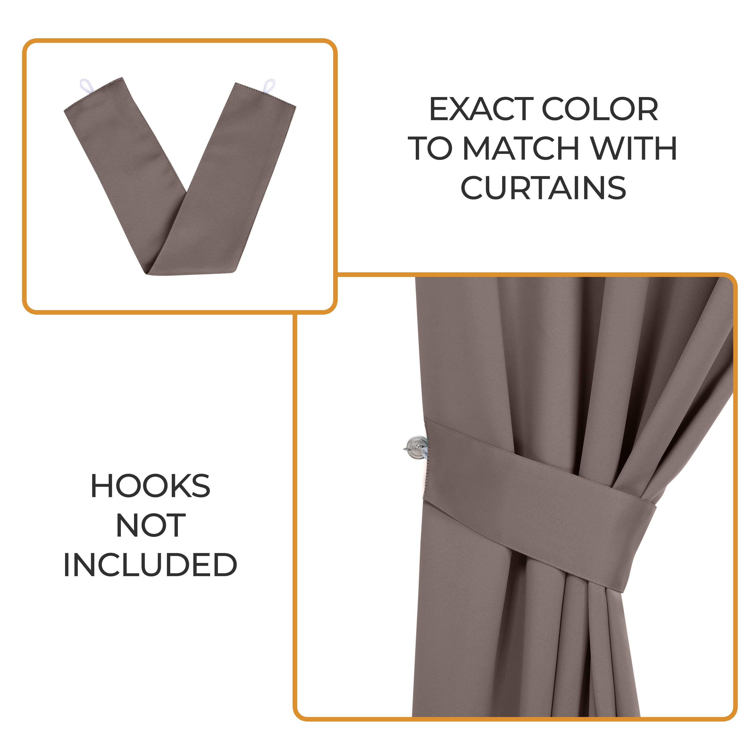 Premium Blackout Curtains Set of 2 - 100% Room Darkening, Machine Washable & Noise Reducing for Bedroom, Nursery & Home Theater