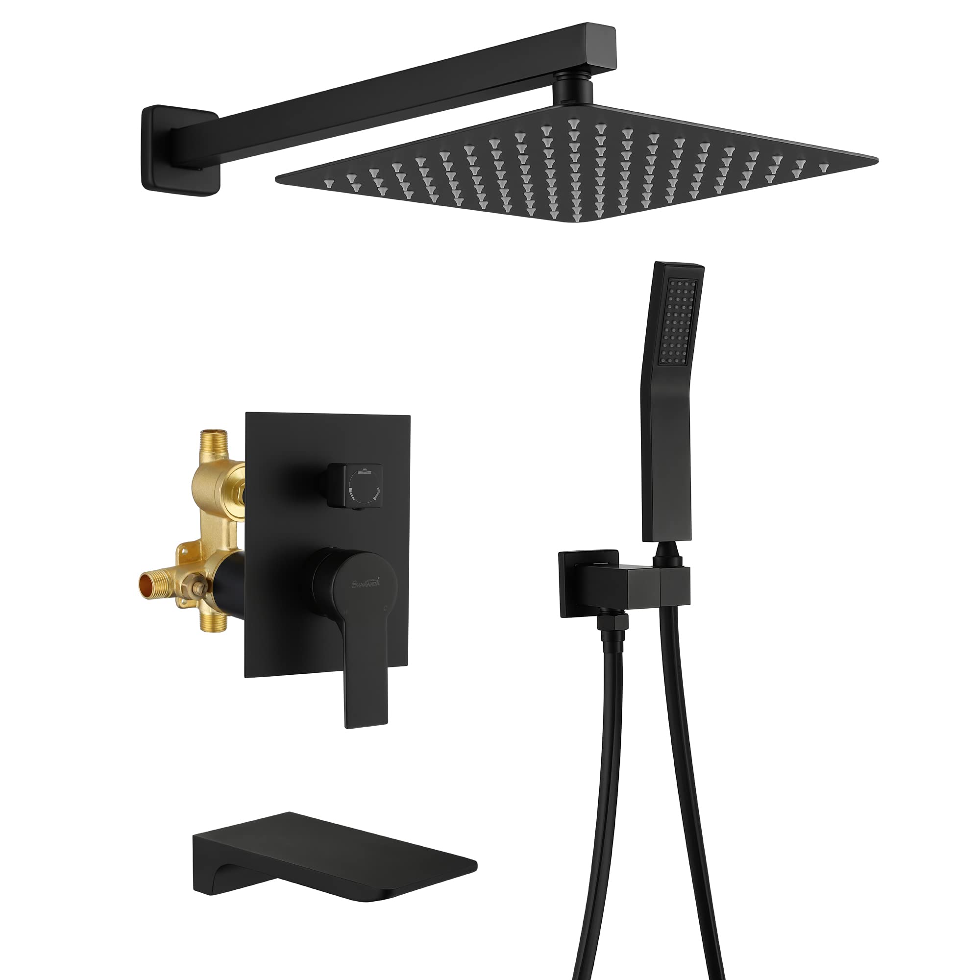 SHAMANDA Matte Black Shower System - 10