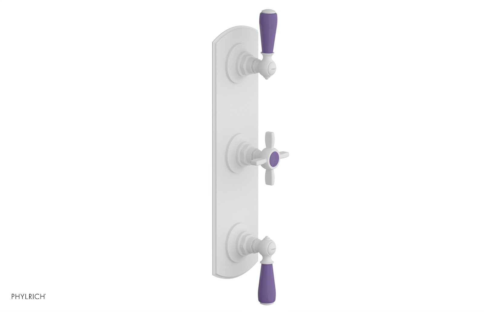 Jamestown Thermostatic Shower Valve with Dual Volume Control - Purple Accented Bathroom Fixture for Modern & Luxury Showers