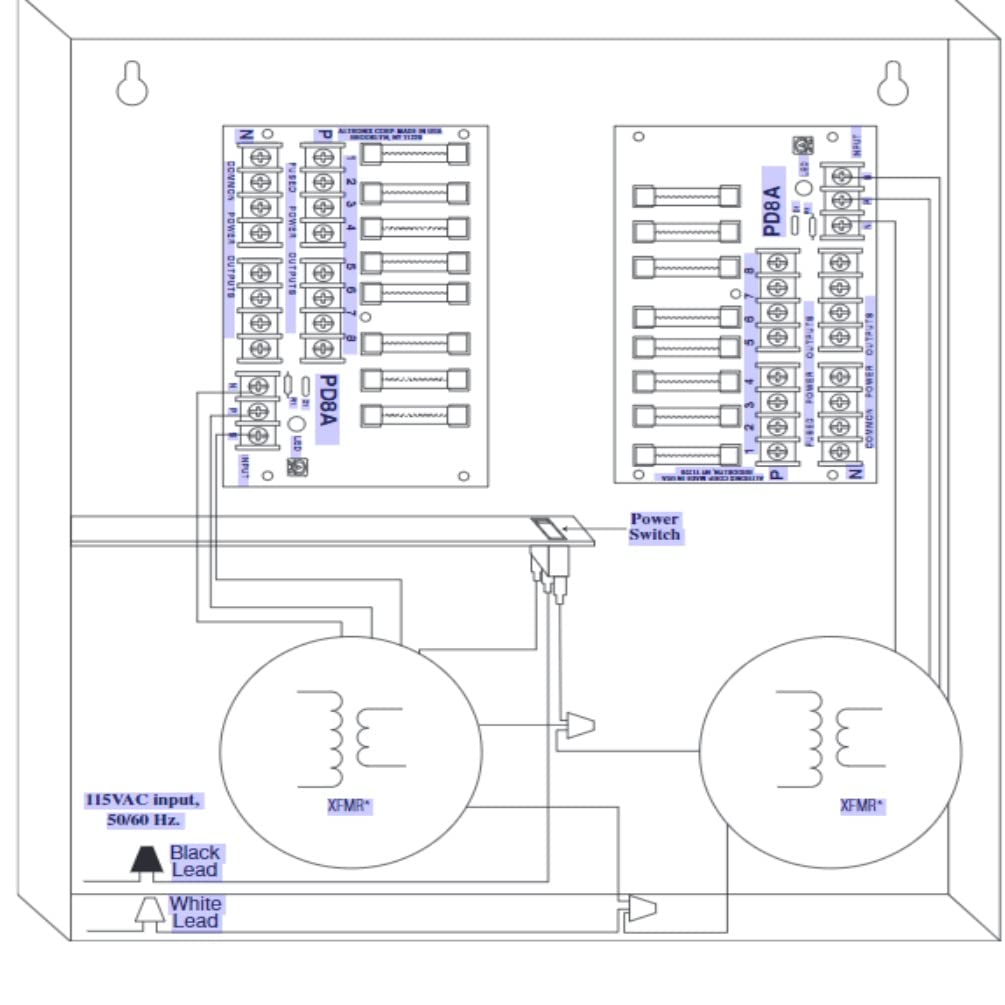 16 Fuse 24V AC Power Supply 28A - Reliable Power Source for HVAC Systems, Security Alarms, and Industrial Control Panels