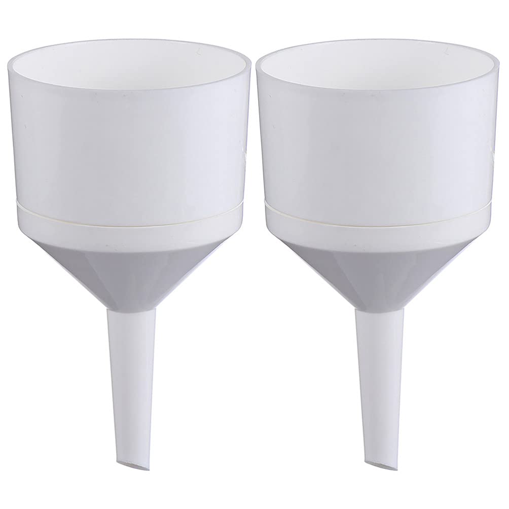 2-Pack Plastic Buchner Funnel Set - PP Laboratory Filter Funnel with Filter Paper for Chemistry Experiments, Home Brewing & Science Labs - Durable Lab Filtration Equipment for Liquid Separation & Scientific Research