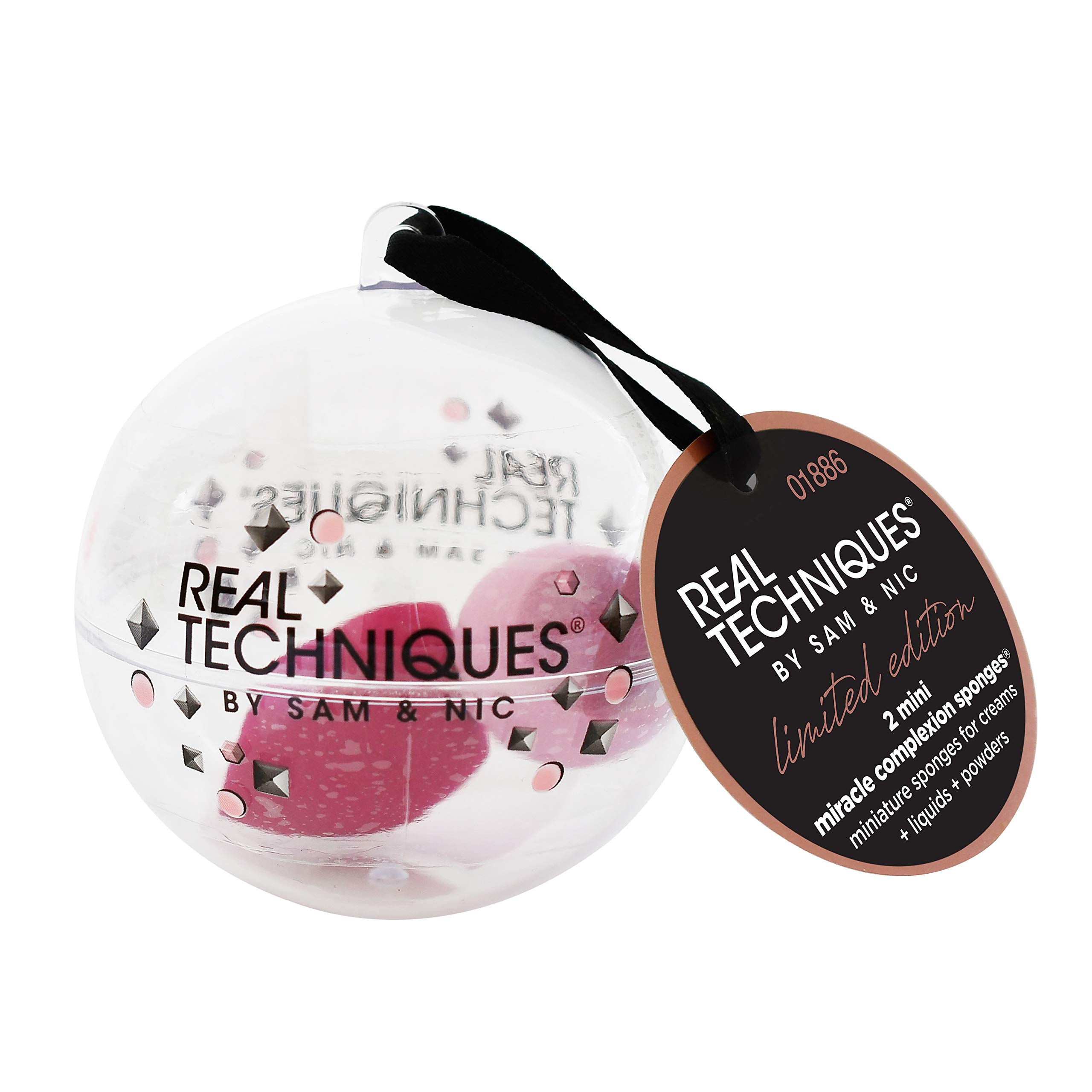 Real Techniques Mini Miracle Complexion Sponge Makeup Blender - 2 Pack, Soft Beauty Sponge for Flawless Foundation & Concealer Application - Perfect for Travel & On-the-Go Touch Ups