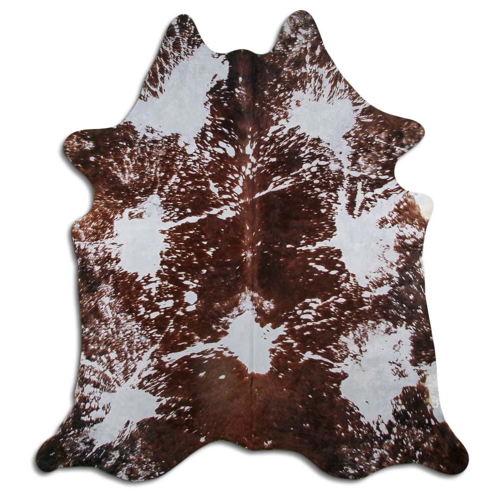 Distressed Grey Hair On Cowhide Rug - Handmade Vintage Cowhide Rug for Living Room, Bedroom, or Office Decor