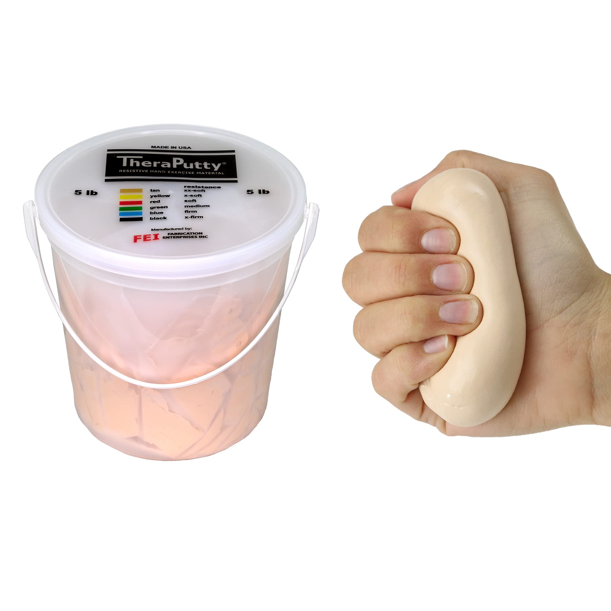 CanDo TheraPutty Standard Hand Exercise Putty - Occupational Therapy Putty for Rehabilitation, Hand Strengthening & Stress Relief - Improves Motor Skills & Grip Strength for Adults & Seniors - Perfect for Physical Therapy, Arthritis Relief & Post-Surgery Recovery