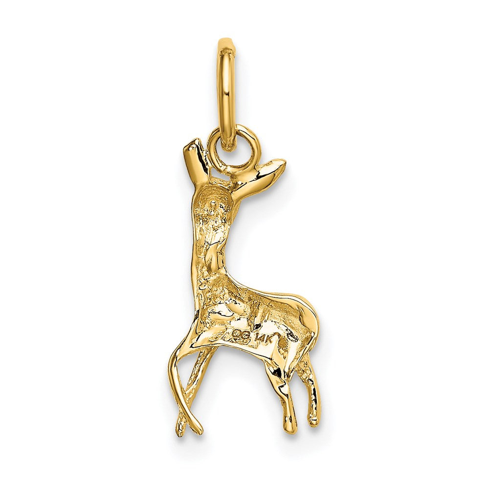 Elegant Gold Polished Small Deer Pendant Necklace - Perfect for Women's Jewelry Gifts & Everyday Wear