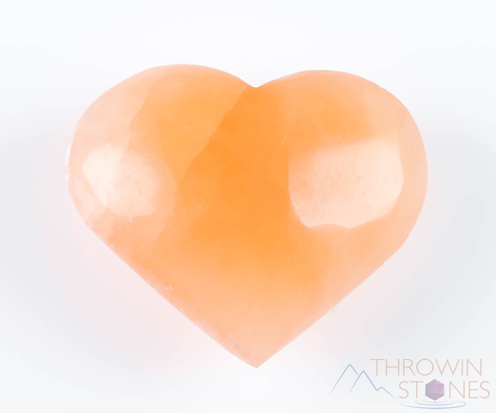 Orange Selenite Crystal Heart - Thick Natural Healing Stone for Self Care, Meditation, Mom Gift & Home Decor - Perfect for Reiki, Chakra Balancing & Spiritual Healing (E0167)